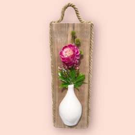 Fehér vázás fali dekoráció