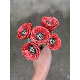 Kis pipacs csokor - 5 darabos