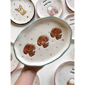 Barna uszkáros tányér