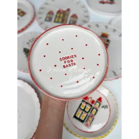 Cookies for Santa pöttyös tányér