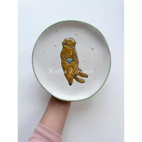 Vidrás zöld tányér