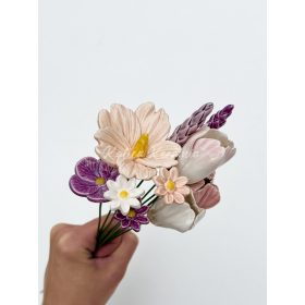 Lila-barack csokor - 10 darabos