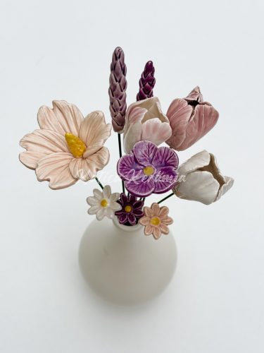 Lila-barack csokor - 10 darabos