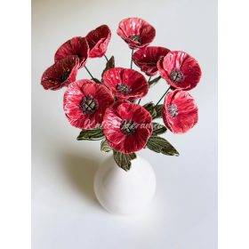 Leveles pipacs csokor -10 darabos