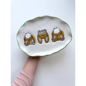 Három nyuszis tányér