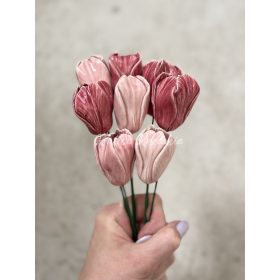 Rózsaszín tulipán csokor -8 darabos