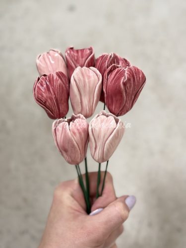 Rózsaszín tulipán csokor -8 darabos