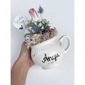 Anyu feliratos bögrés dekoráció