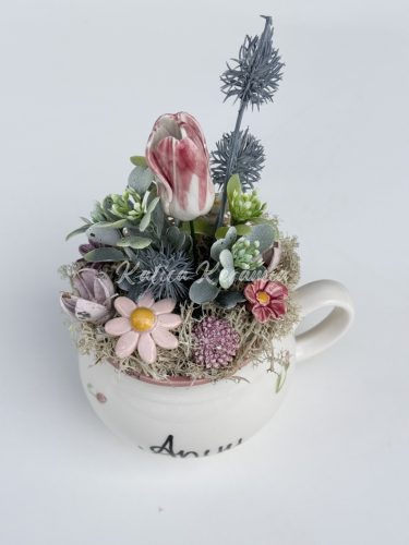 Anyu feliratos bögrés dekoráció