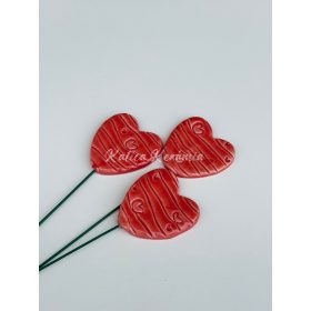 Kerámia szív pálcán