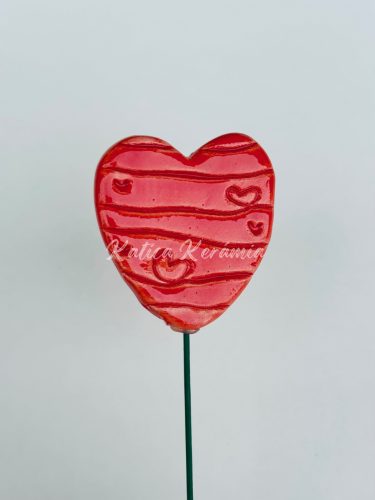 Kerámia szív pálcán