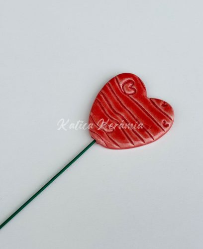 Kerámia szív pálcán