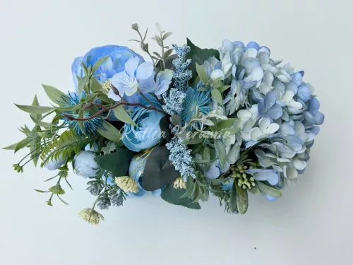 Kék masnis dekoráció