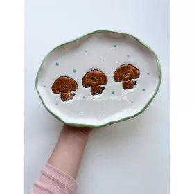 3 uszkáros zöld tányér