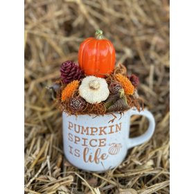 Őszi bögrés dekoráció 